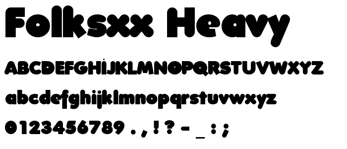 FolksXX Heavy font